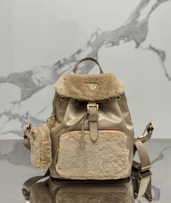 Prada Nylon Plush Backpack 1BZ074