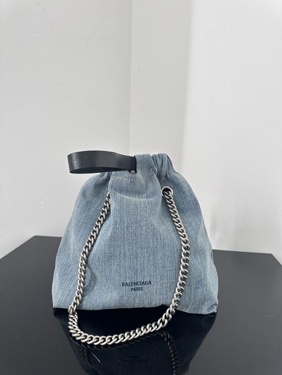Balenciaga Crushtote Denim Shoulder Bag 0305