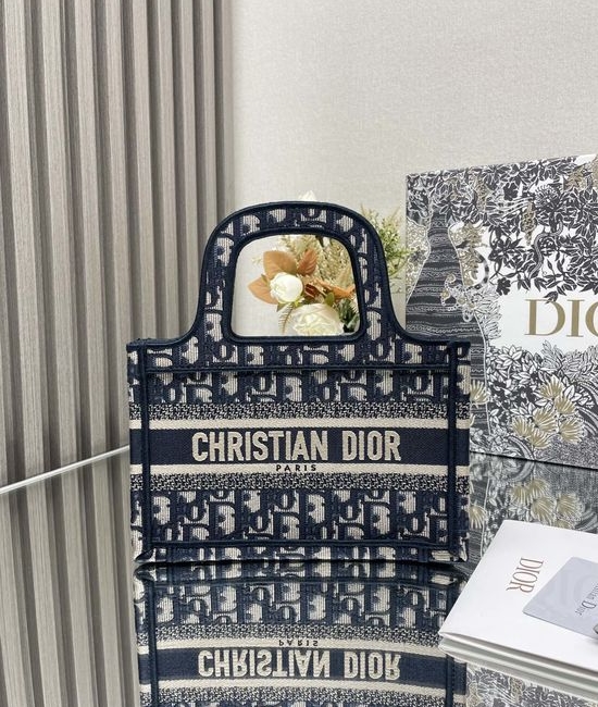 Christian Dior CD Mini Book Tote Embroidered Bag 15912