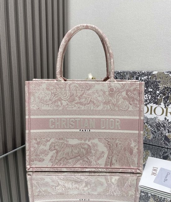 Christian Dior CD Embroidered Shopping Tote