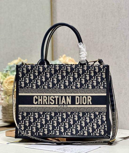 Christian Dior CD Book Tote Medium Embroidered Bag 1286
