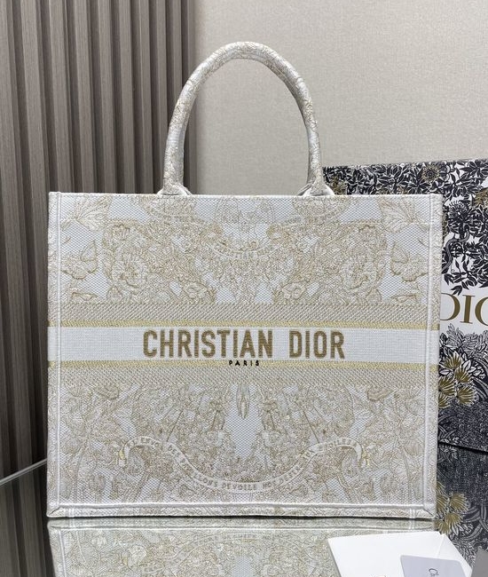 Christian Dior CD Golden Flower Large Shopping Bag 41.5x35x18cm