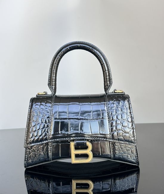 Balenciaga Hourglass Bag Crocodile Texture XS 592833