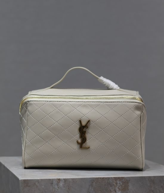 Yves Saint Laurent YSL GABY Cosmetic Bag in White 753171