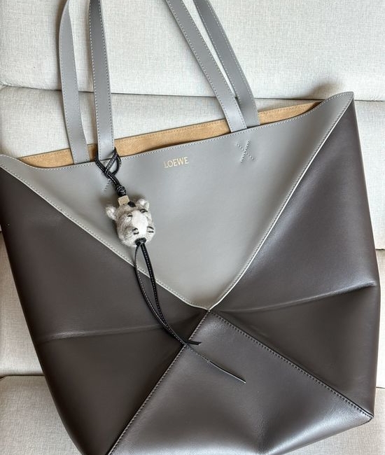 Loewe Puzzle Fold Shiny Leather Tote 1761