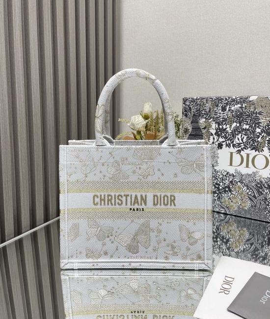 Christian Dior CD Gold Butterfly Small Shopping Bag 12466