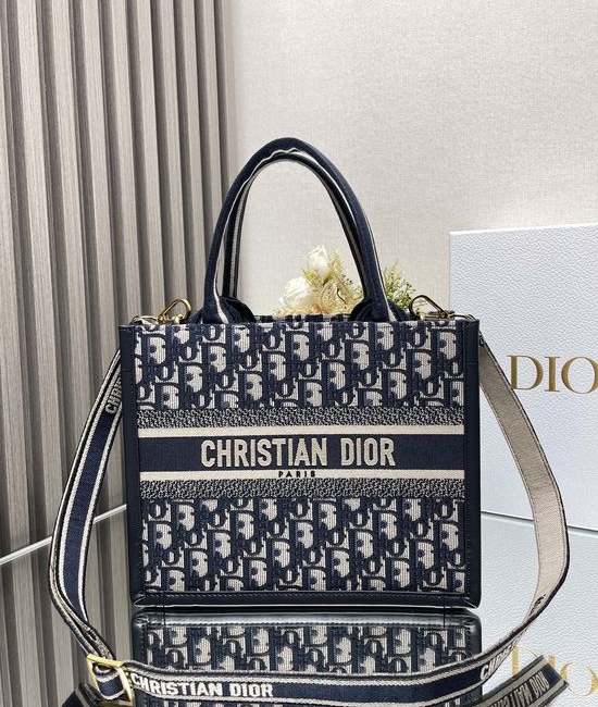 Christian Dior CD Mini Book Tote Embroidered Shoulder Bag 8529