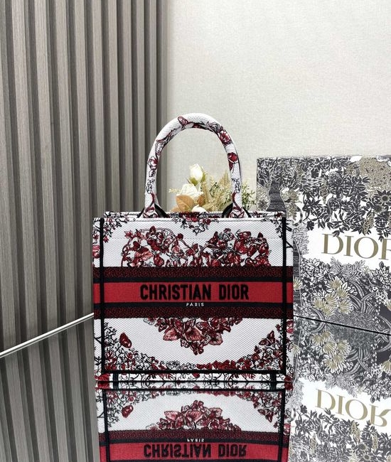 Christian Dior CD Mini Book Tote Embroidered Handbag