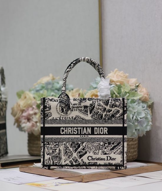 Christian Dior CD Mini Book Tote Embroidered Bag 1265/1286