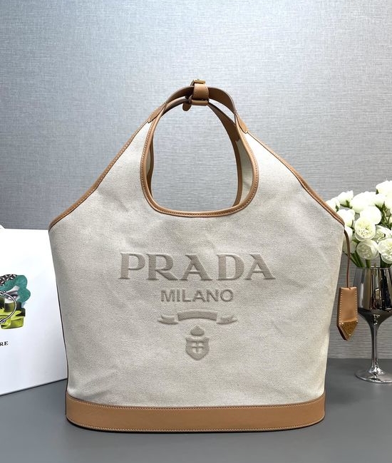 Prada Linen Canvas Handbag 1BG472