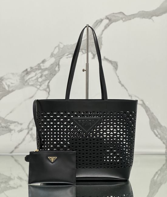 Prada Cutout Tote Bag Calfskin With Mini Pouch 1BG503