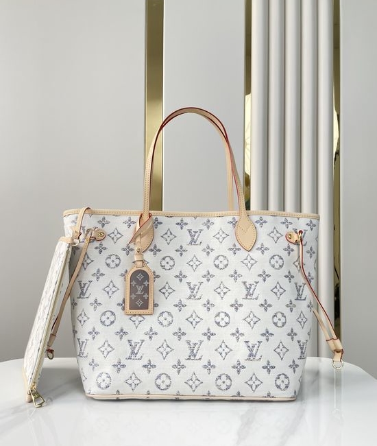 Louis Vuitton LV Neverfull MM Denim Shopping Bag M24905