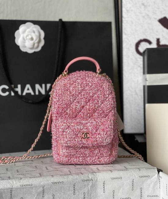 Chanel Mini Wool Fabric Shoulder Bag AP3753