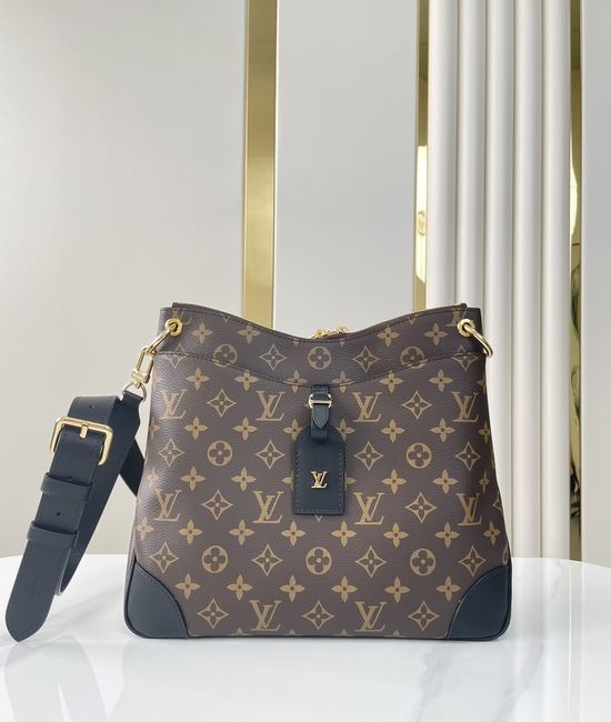 Louis Vuitton LV Odeon Monogram Black Leather Crossbody Bag High Quality Original Order M45355