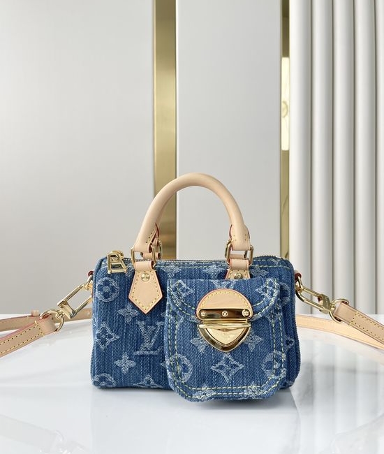 Louis Vuitton LV NANO SPEEDY Denim Shoulder Bag M82950