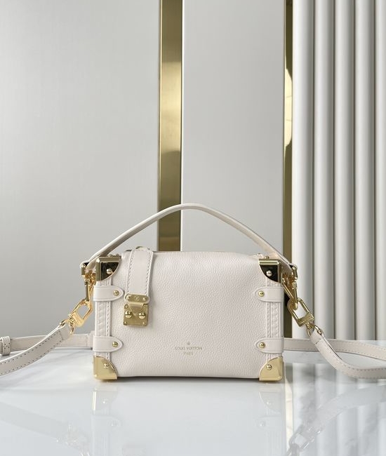 Louis Vuitton LV SIDE TRUNK White Leather Box Bag M23915