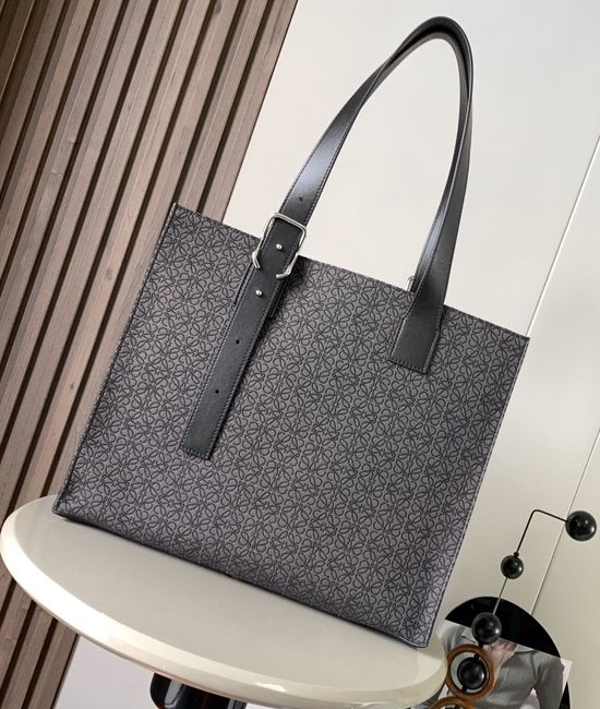 Loewe Buckle Tote Jacquard Leather Handbag 9053