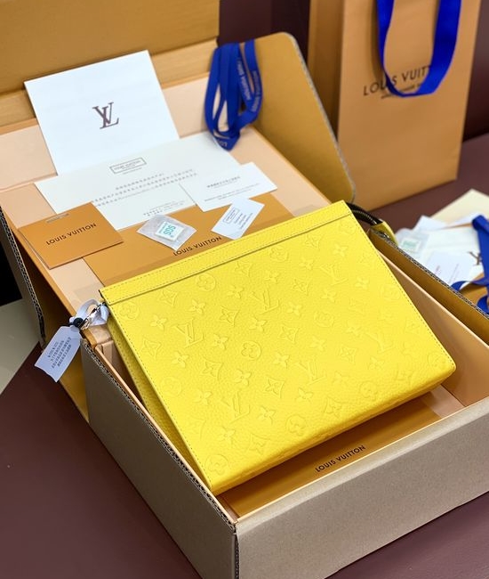 Louis Vuitton LV Pochette Voyage Yellow Clutch M61692