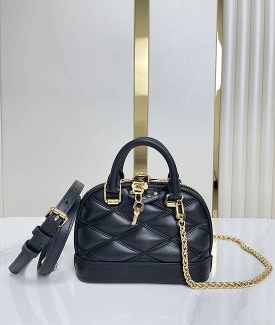 Louis Vuitton LV NANO ALMA Mini Leather Shell Bag M83048