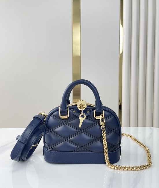 Louis Vuitton LV NANO ALMA Mini Leather Shell Bag M83048
