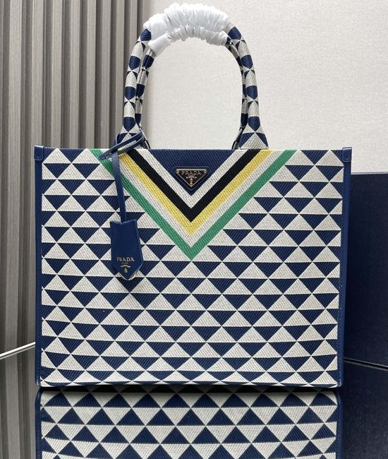Prada Embossed Tote Bag 1BA356