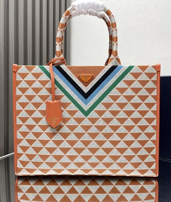 Prada Embossed Tote Bag 1BA356