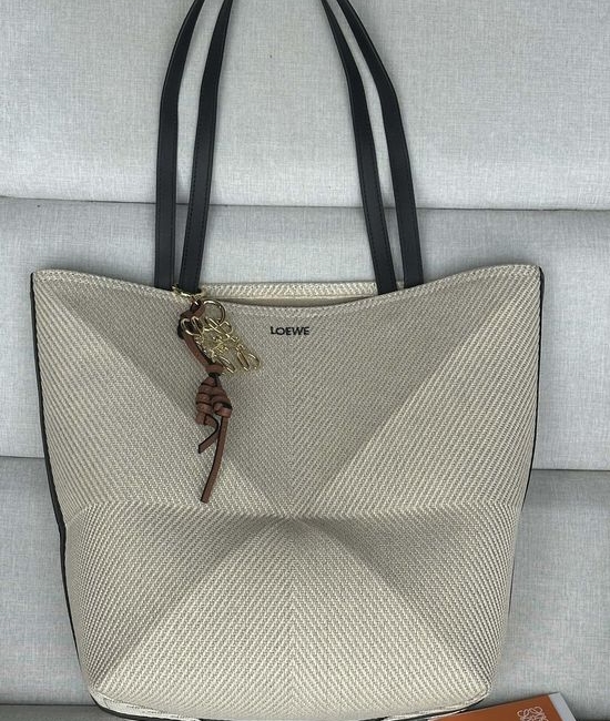 Loewe Puzzle Fold Cotton Jacquard Foldable Handbag 1762A