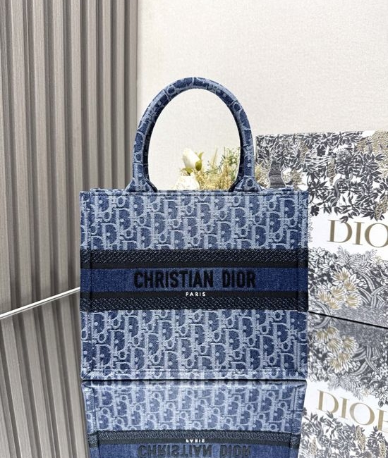 Christian Dior CD Mini Book Tote Embroidery Handbag 1265/1286