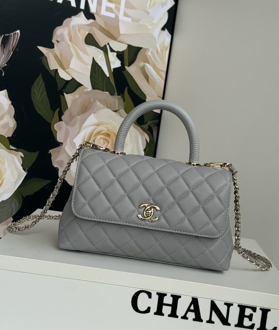 Chanel Coco Handle Lambskin Lizard-Print Shoulder Bag 92990