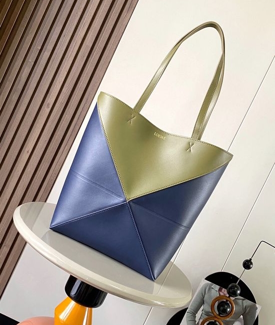 Loewe Puzzle Fold Tote Bright Leather Handbag 9029