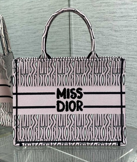 Christian Dior CD Tote Embroidery Medium Handbag 8001
