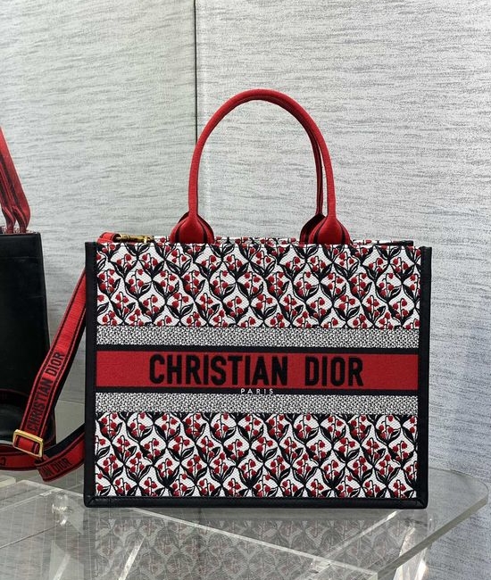 Christian Dior CD Tote Embroidered Shoulder Bag 8005