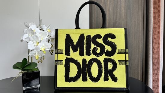Christian Dior CD Book Tote Embroidered Handbag 8001