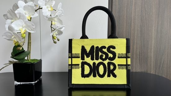 Christian Dior CD Book Tote Embroidered Handbag 8002