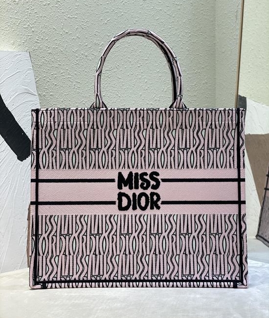 Christian Dior CD Book Tote Large Embroidered Handbag 8001