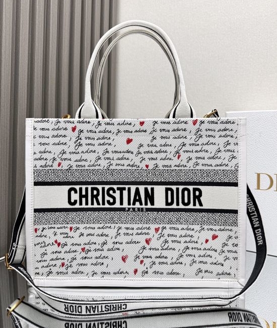 Christian Dior CD Tote Embroidered Shoulder Bag 11523