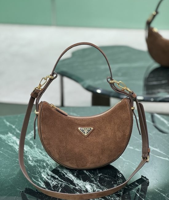 Prada Moon Suede Calfskin Shoulder Bag 1BC194