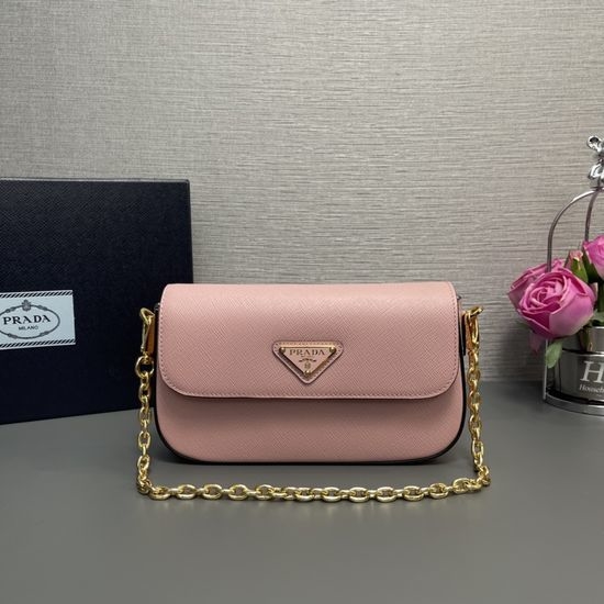 Prada Chain Crossbody Bag Saffiano Leather 13911