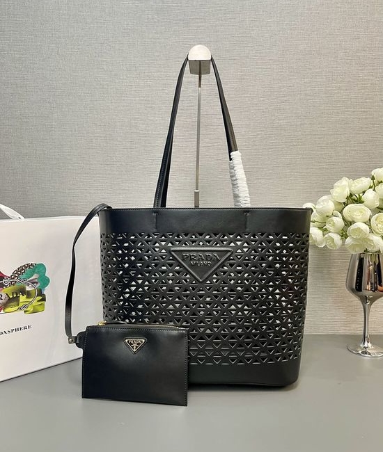 Prada Cutout Leather Tote Bag 1BG503