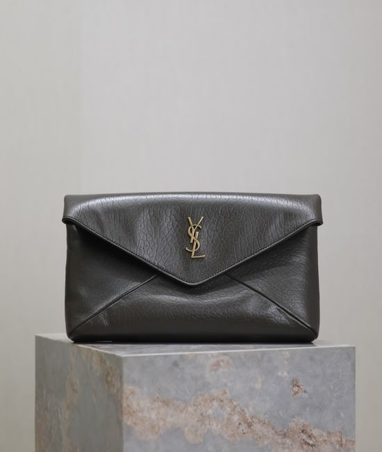 Yves Saint Laurent YSL LE Envelope Clutch Classic Sheepskin Bag 769307