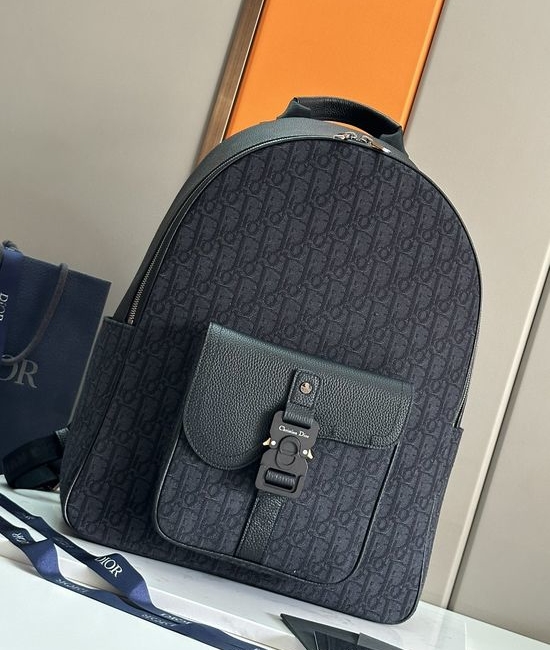 Christian Dior CD Saddle Zip Backpack Oblique Print 212