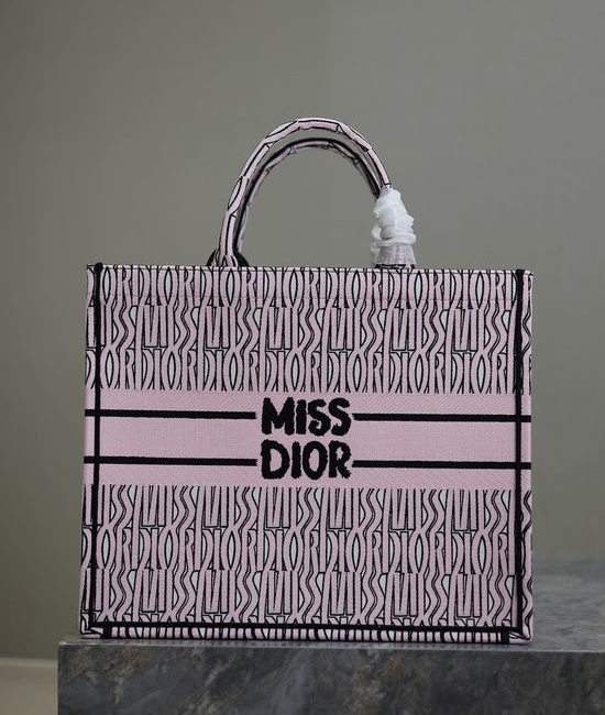 Christian Dior CD Book Tote Large Light Pink 1286