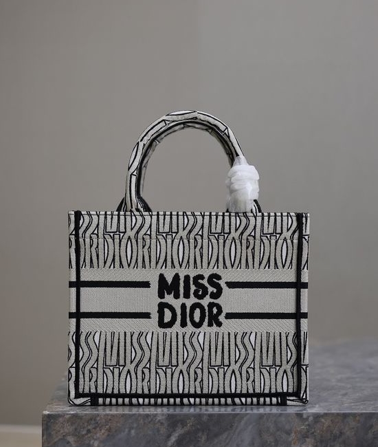 Christian Dior CD Mini Book Tote Embroidered Handbag 1265