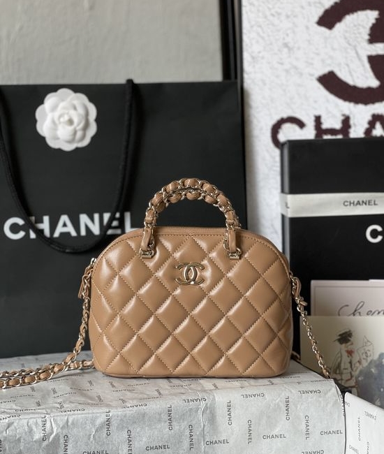 Chanel Shiny Lambskin Shell Bag AP5130