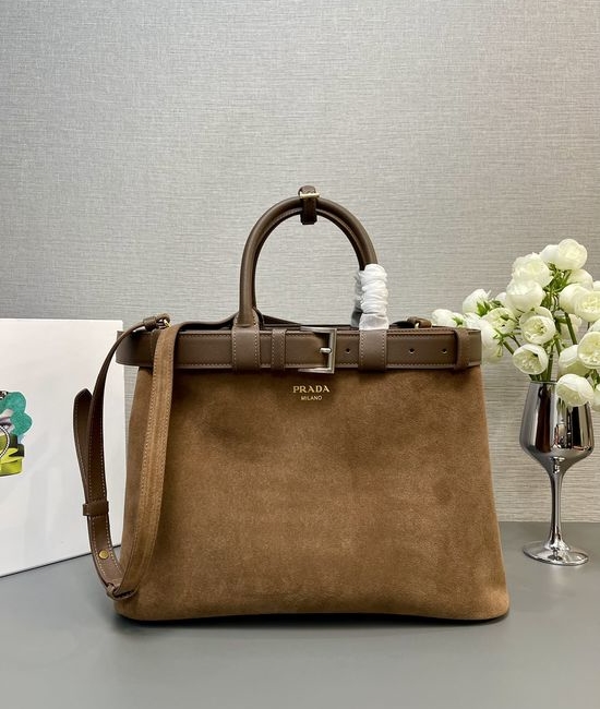 Prada DoubleBag Leather Shopping Tote 1BA416