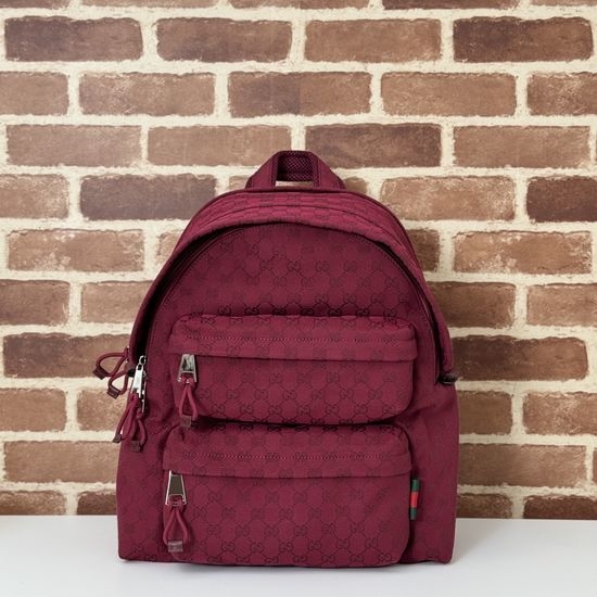 Gucci Burgundy Canvas Tote Bag 800265