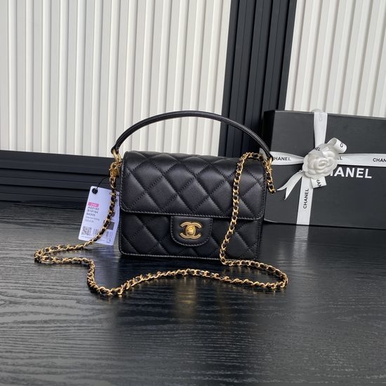 Chanel Flap Bag Grained Calfskin Vintage AS5165