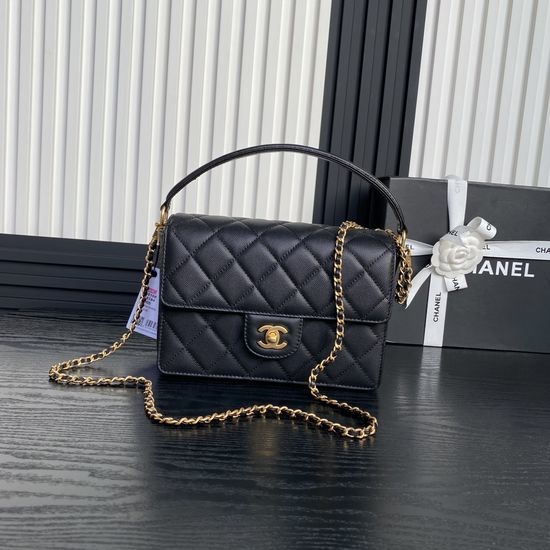 Chanel Classic Flap Bag Grained Calfskin AS5166