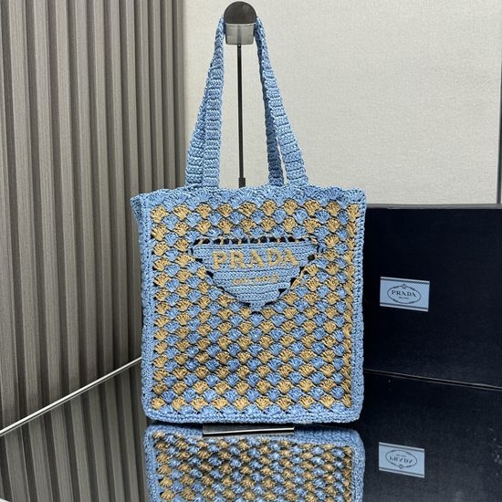 Prada Structured Raffia Tote Bag 1BG393