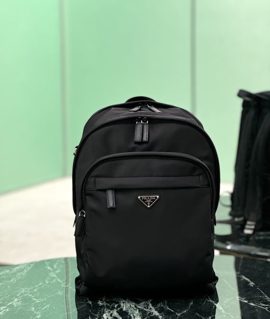 Prada Saffiano Leather Trim Nylon Backpack 2VD048